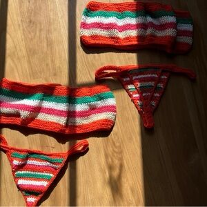 Colorful Crochet Bikini Set